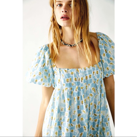 NWOT Free People Printed Marina Mini Dress - Picture 4 of 11